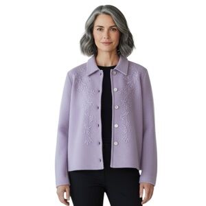 Mark, Fore & Strike Wool JacketWomen’s  Lavender Embroidered Button Up Size L